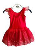 Tutu dress TIANA lycra+tulle, red, 122cm