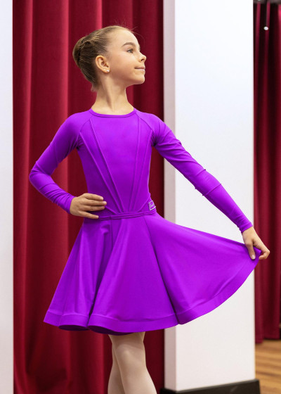 GLORIA RATING dance rating dress by Grand Prix biflex, purple, 128cm