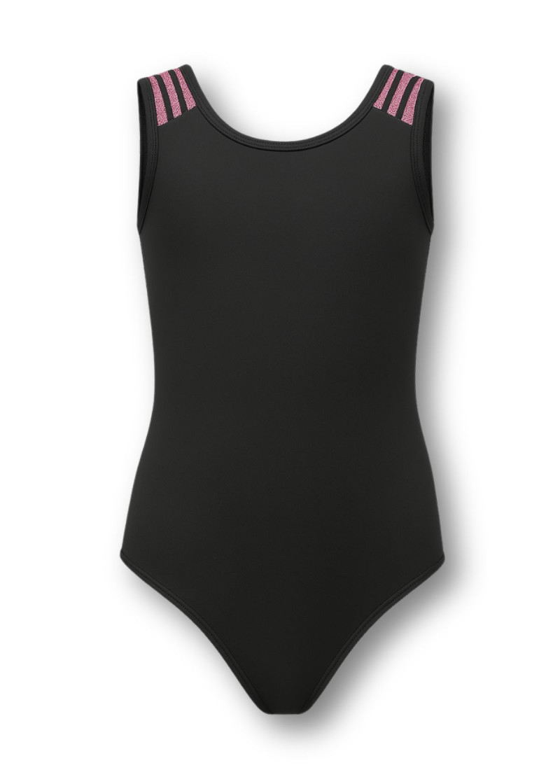 ARDOR leotard by Grand Prix nylon, black+pink, S