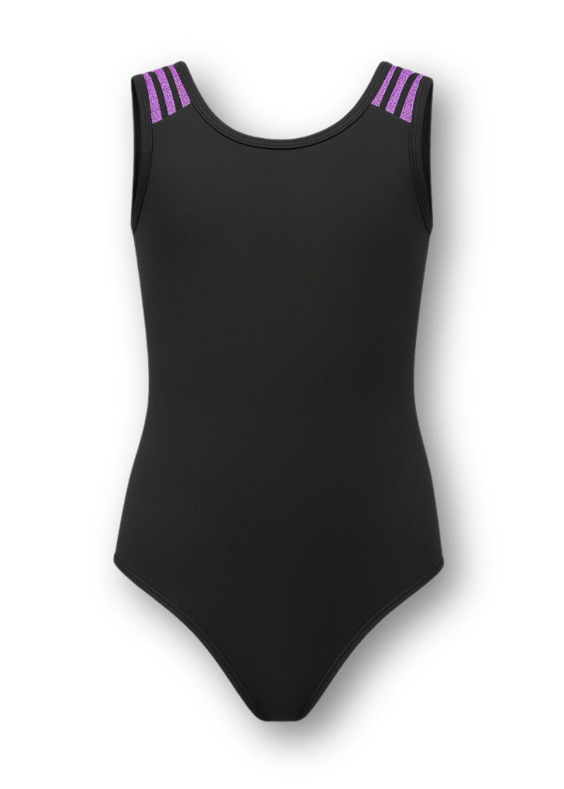 ARDOR leotard by Grand Prix nylon, black+purple, 116cm