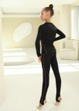 JOSIE long sleeve T-shirt by Grand Prix nylon, black+galaxy, S