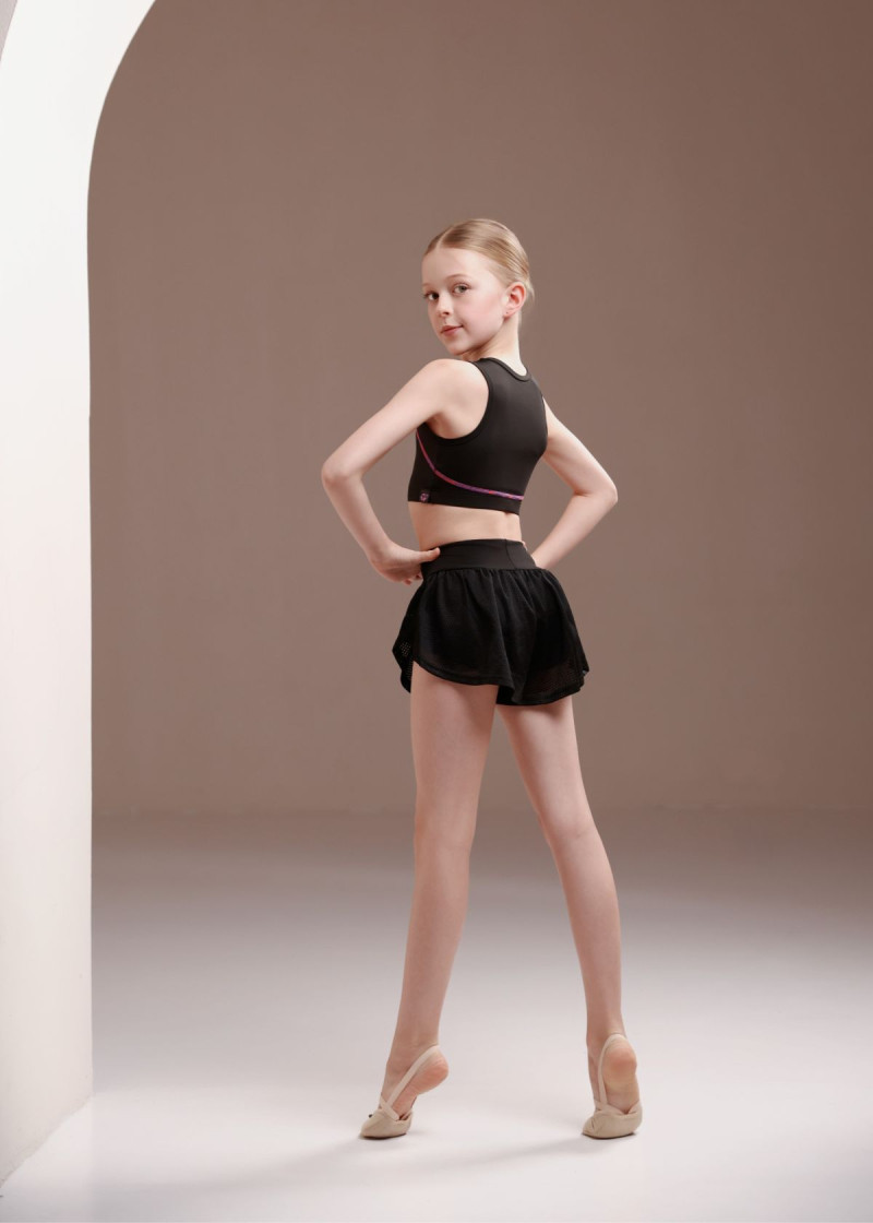 SILVIA double-layer (mesh) shorts by Grand Prix polyamide micro+mesh, black, 122cm