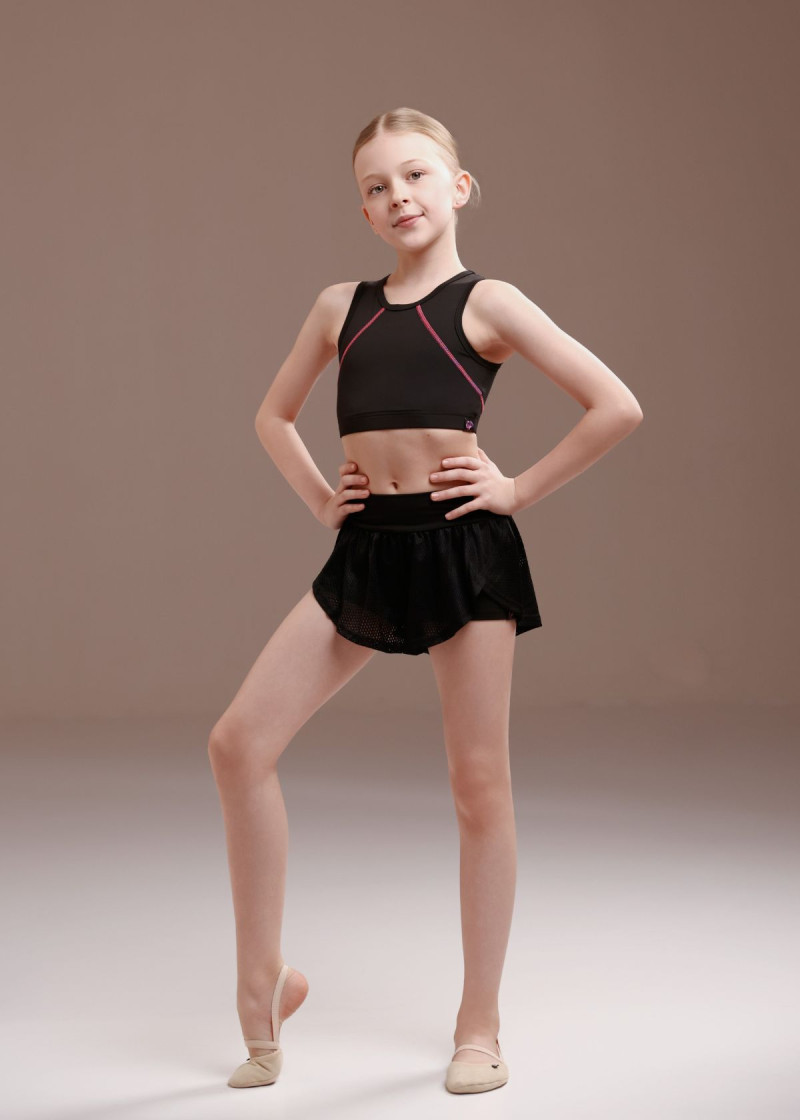 SILVIA double-layer (mesh) shorts by Grand Prix polyamide micro+mesh, black, 122cm