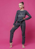 Tracksuit OLIMPIC "Born to Dance" 90%cotton, 10%elastane, gray, 122cm