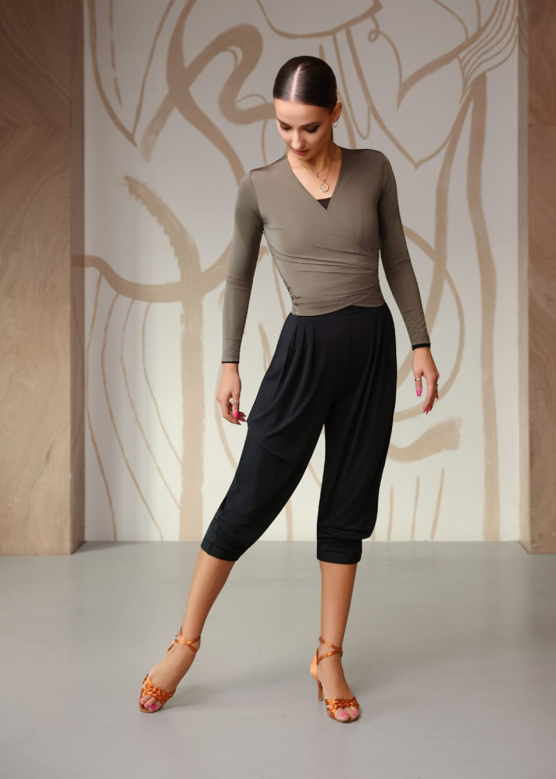 LIZA pants by Grand Prix crepe stretch, black, XS