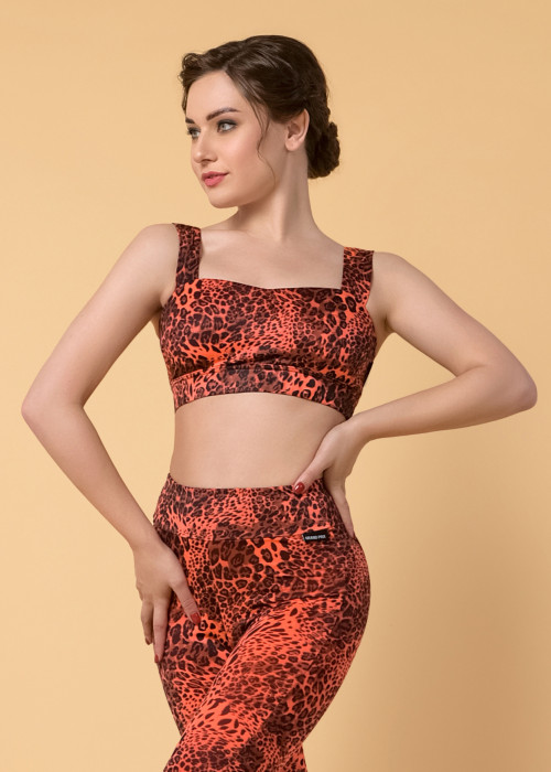 IZUMI crop top by Grand Prix polyamide, coral, L