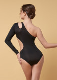 KENDRA one-shoulder leotard by Grand Prix polyamide micro, black, 152cm