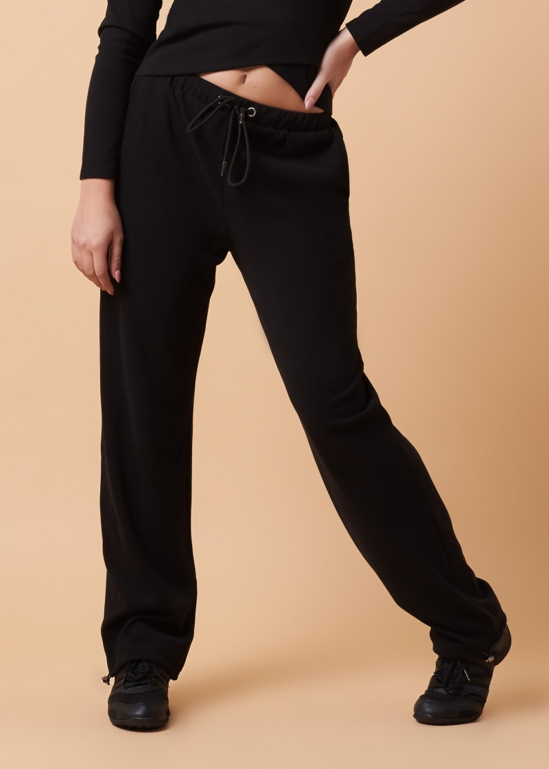 BARBARA pants by Grand Prix fleece, black, XS-S