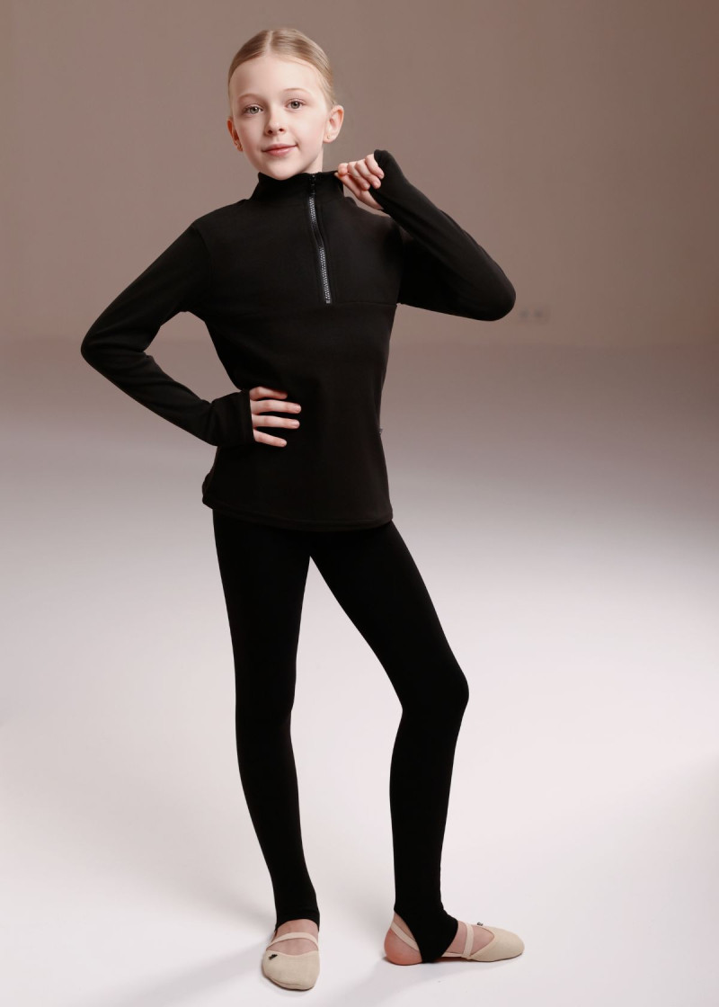 LIMITLESS - Свитшот на молнии CLEO флис, черный, 140см