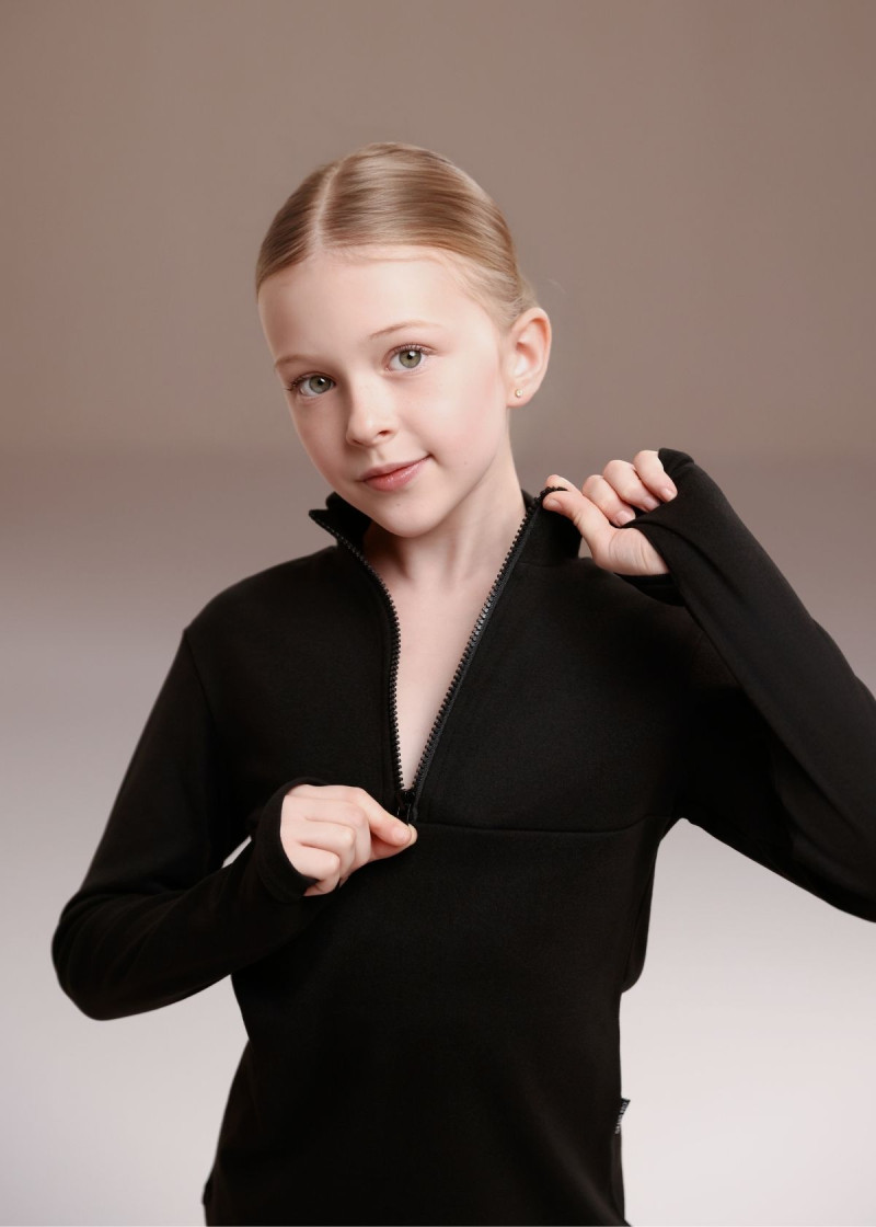 LIMITLESS - Свитшот на молнии CLEO флис, черный, 140см