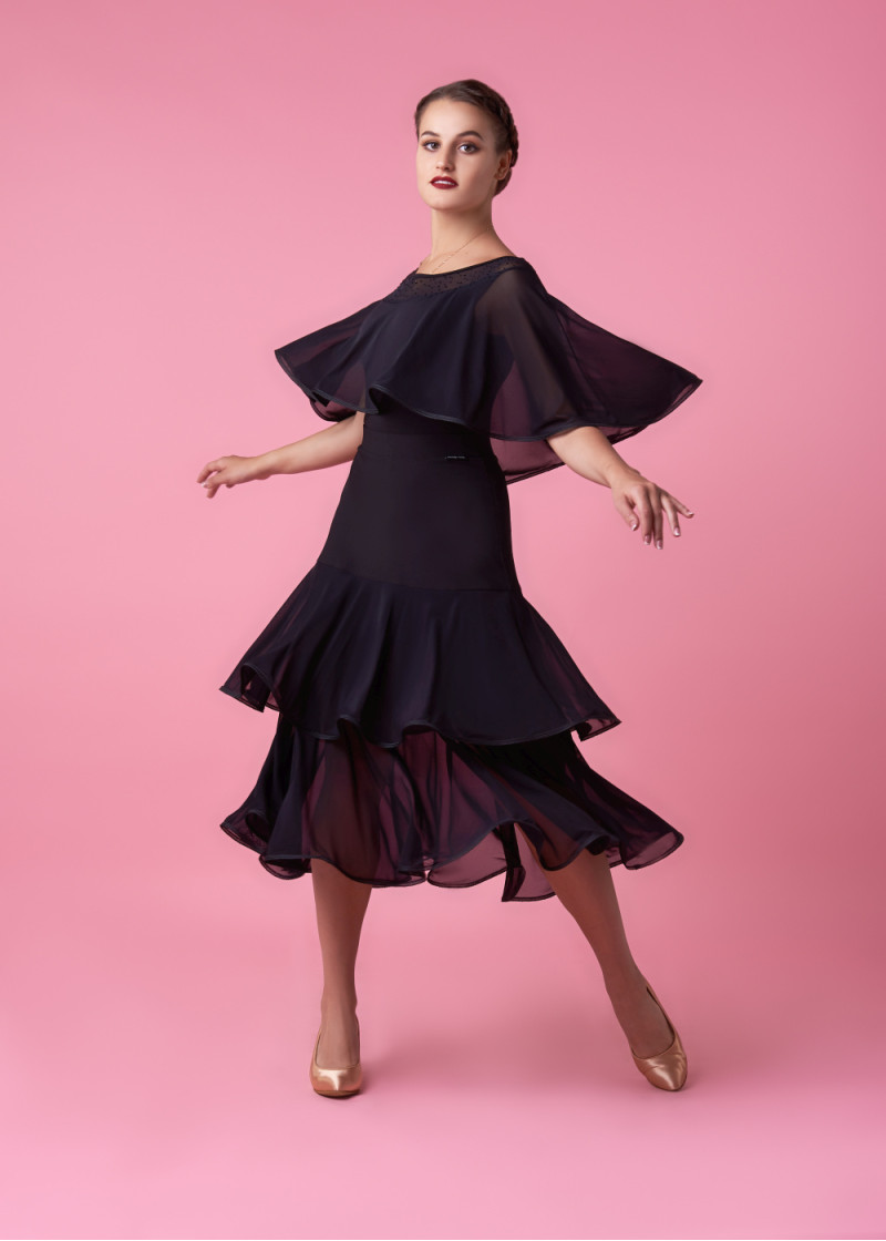 ORNELLA ballroom skirt by Grand Prix 90%polyamide, 10%elastane, black, XS