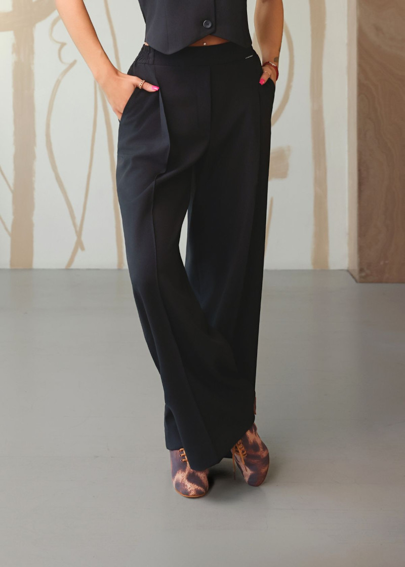 NADA women ballroom pants by Grand Prix gabardine etoile, black, L