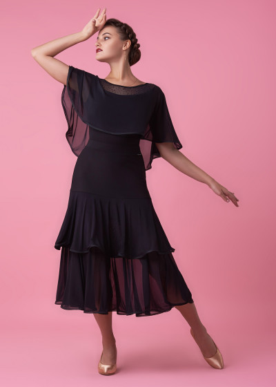 ORNELLA ballroom skirt by Grand Prix 90%polyamide, 10%elastane, black, XS