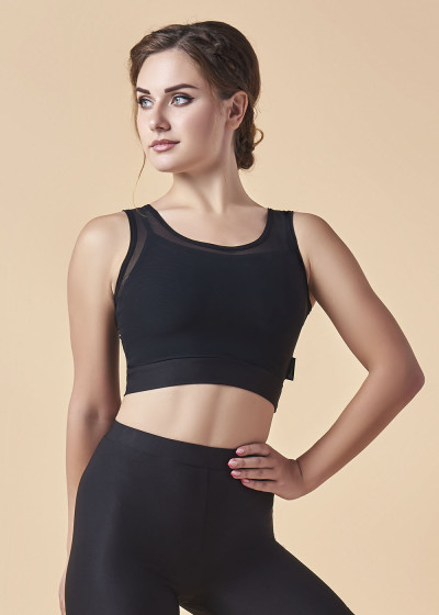 IVA crop top by Grand Prix polyamide micro, black, XS