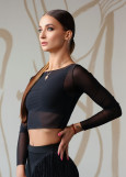 LESSON #1 - Топ ДР MIRALI, сетка сетка, черный, XS