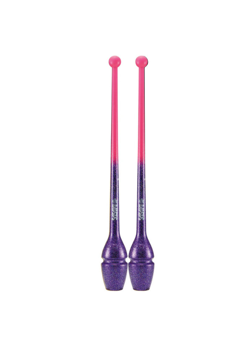 Clubs for gymnastics SASAKI NEW FIG M-34GH, 44cm rubber, Fresh Pink x Purple (FRPxPP), 44cm