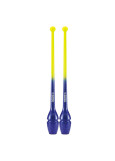 Clubs for gymnastics SASAKI NEW FIG M-34GH, 44cm rubber, LuminousYellow × CobaltBlue (LMY x COBU), 44cm