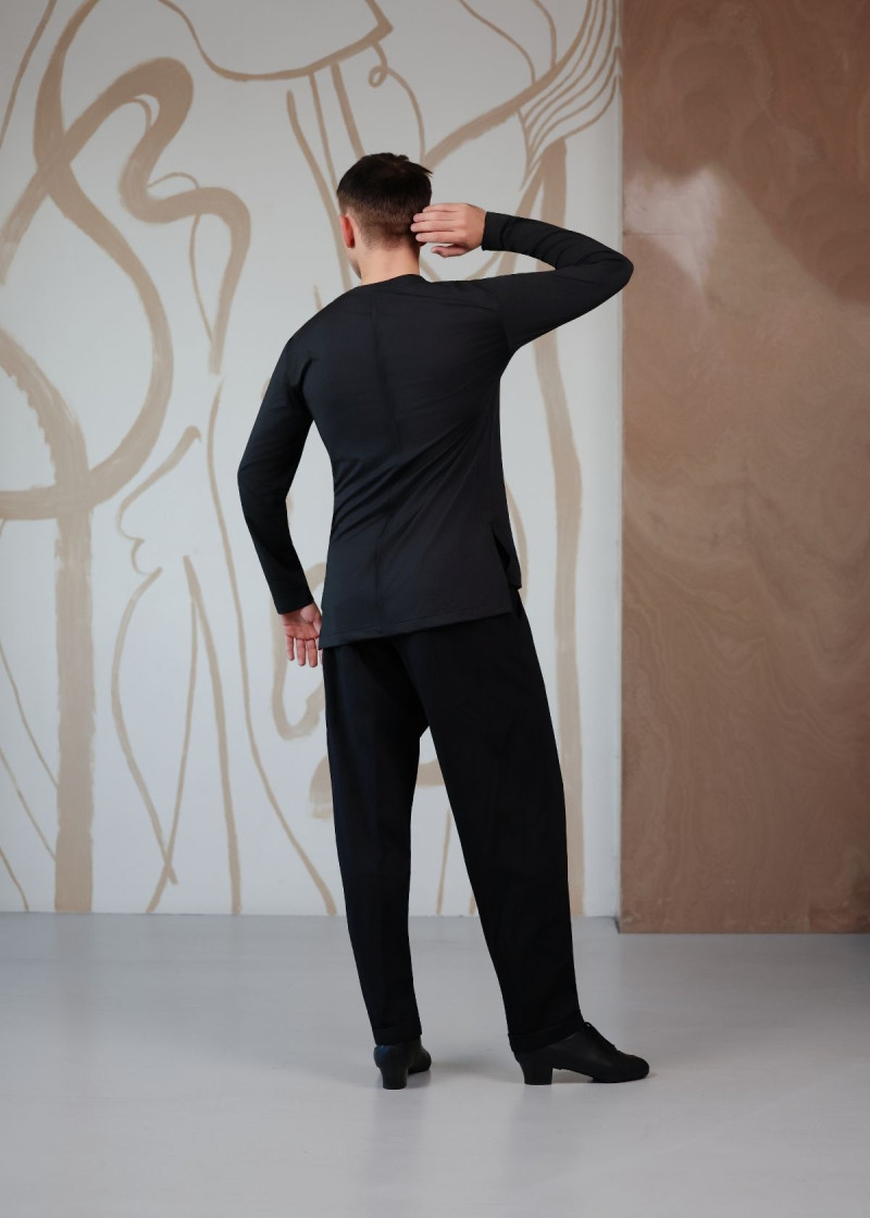 RICCARDO long sleeve t-shirt by Grand Prix polyamide micro, black, L plus