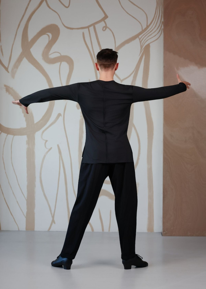 RICCARDO long sleeve t-shirt by Grand Prix polyamide micro, black, L plus