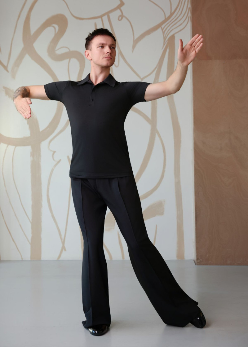 PETER polo shirt by Grand Prix polyamide micro, black, L