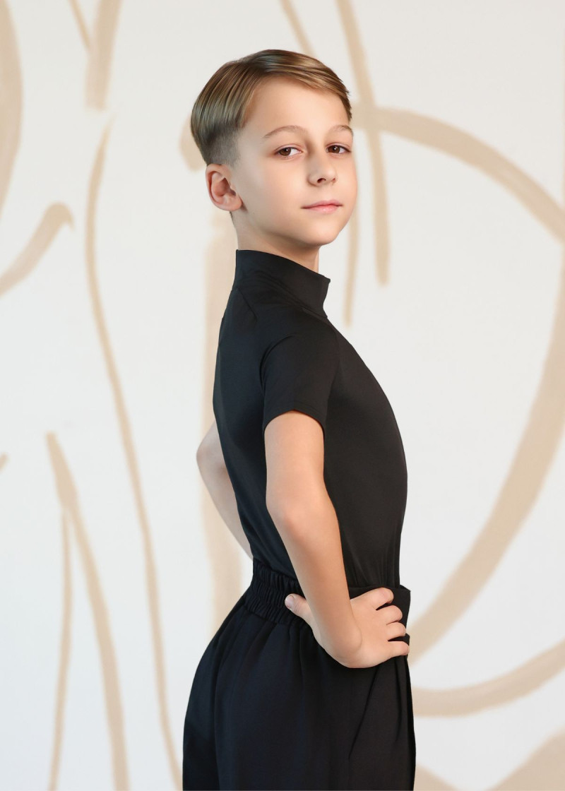 T-shirt SIDNEY 90%polyamide, 10%elastane, black, 128cm