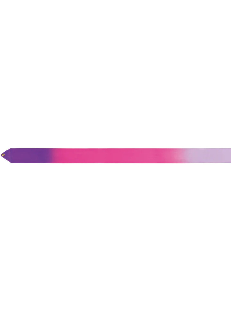 Ribbon for gymnastics SASAKI NEW FIG MJ-715HG, 5m rayon, Violet × PassionPink × Lilac (VIxPSPxRRK), 5m
