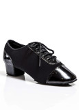 Men's Latin Shoes Grand Prix RICCARDO oxford textile+patent leather, black, 35