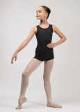 MILLIE JUNIOR warm-up shorts by Grand Prix rayon rib knit, black, 128cm