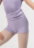 MILLIE JUNIOR warm-up shorts by Grand Prix rayon rib knit, lilac, 128cm