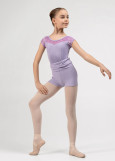 MILLIE JUNIOR warm-up shorts by Grand Prix rayon rib knit, lilac, 128cm