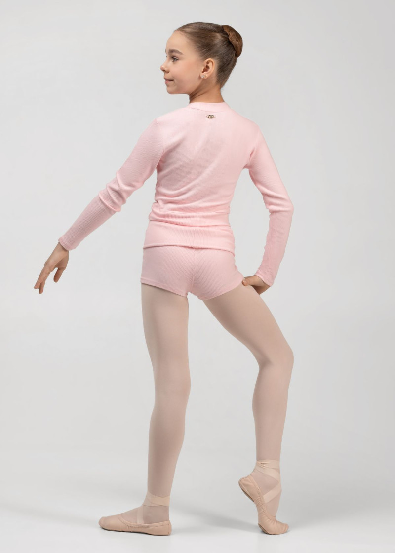 MOMENTUM - Шорты разогревочные MILLIE JUNIOR, отворот rayon rib knit, pink, 140см