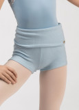 MILLIE JUNIOR warm-up shorts by Grand Prix rayon rib knit, powder blue, 128cm