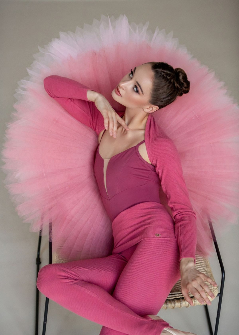 MOMENTUM - Лосины разогревочные NADINE, отворот rayon rib knit, dusty rose, M