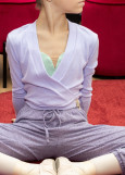 WILMA JUNIOR sweater by Grand Prix rayon rib knit, lilac, 140-146cm