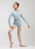 MOMENTUM - Кофта разогревочная WILMA JUNIOR на запах rayon rib knit, powder blue, 140-146см