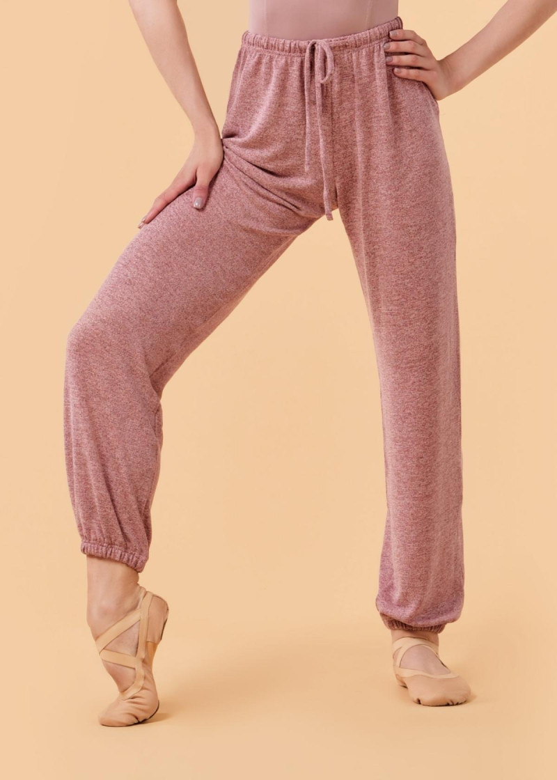 BARBARA pants by Grand Prix melange jersey, dusty rose, 152-158cm