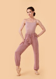 BARBARA pants by Grand Prix melange jersey, dusty rose, 152-158cm