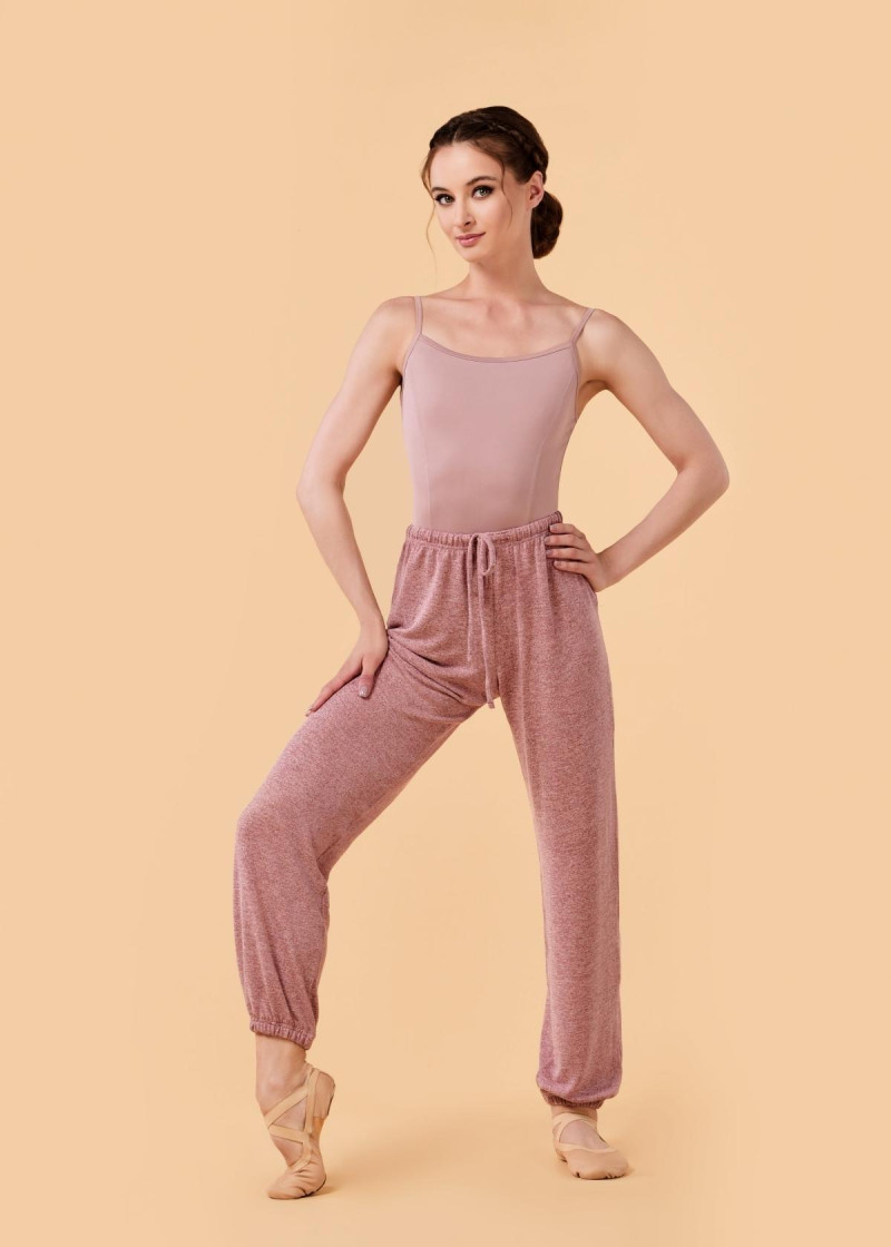 BARBARA pants by Grand Prix melange jersey, dusty rose, 152-158cm
