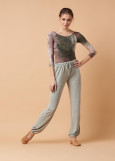 BARBARA pants by Grand Prix melange jersey, mint, 152-158cm