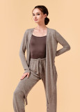 RORI cardigan by Grand Prix melange jersey, mocco, 152-158cm