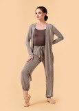 RORI cardigan by Grand Prix melange jersey, mocco, 152-158cm