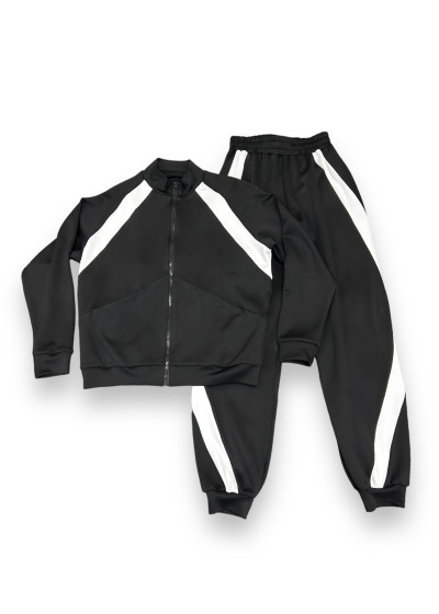 NURA tracksuit by Grand Prix polyamide, black+white, 128cm