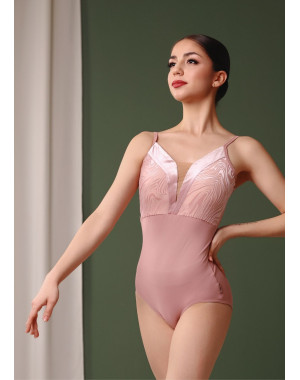 POESIE - Купальник ARABELLA бретели со вставкой нейлон+сетка флок, nostalgia rose, M