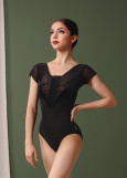 POESIE - Купальник КР AURORA, кокетка нейлон+сетка флок, black, S