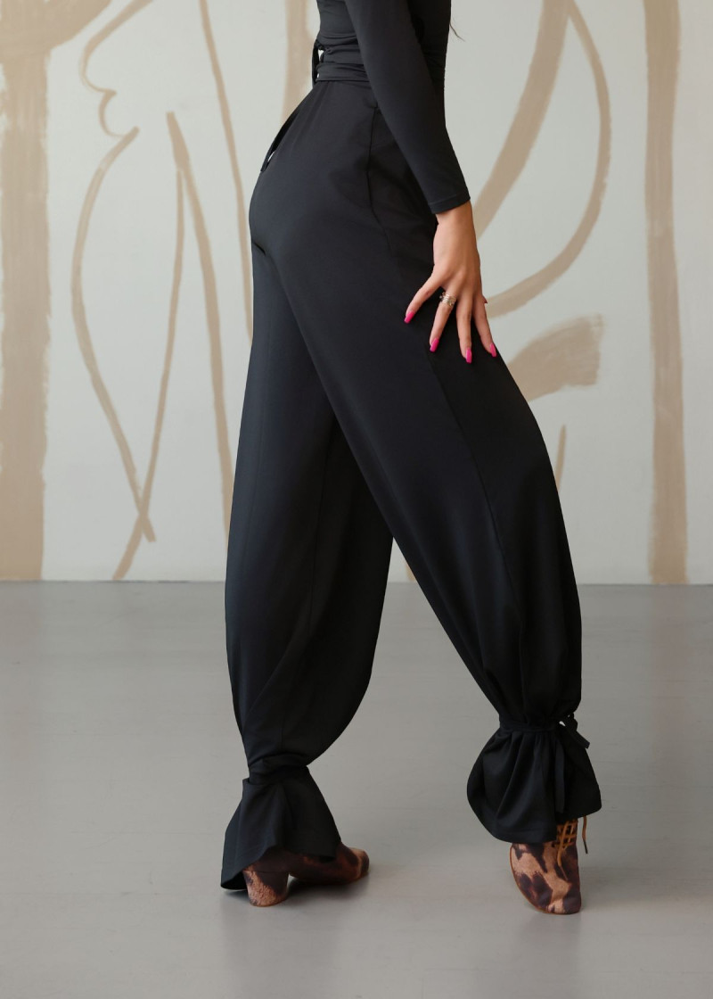 REPLAY - Брюки ARYA широкие на завязках микрополиамид, черный, S