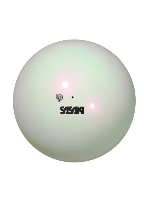 Ball for gymnastics SASAKI NEW FIG M-207MG, 18,5cm rubber, Pearl White (PLW), 18.5cm, 410g