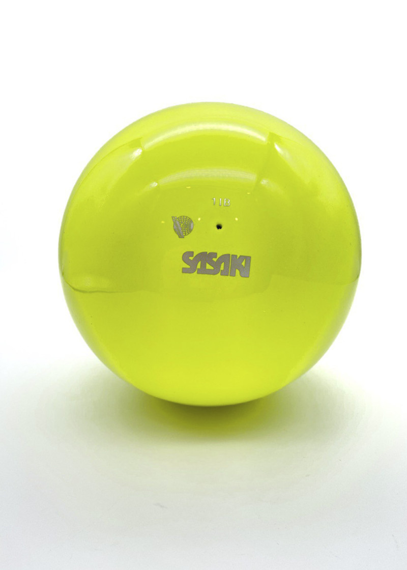 Ball for gymnastics SASAKI M-20C, 15cm rubber, LimeYellow (LYMY), 15cm, 300g