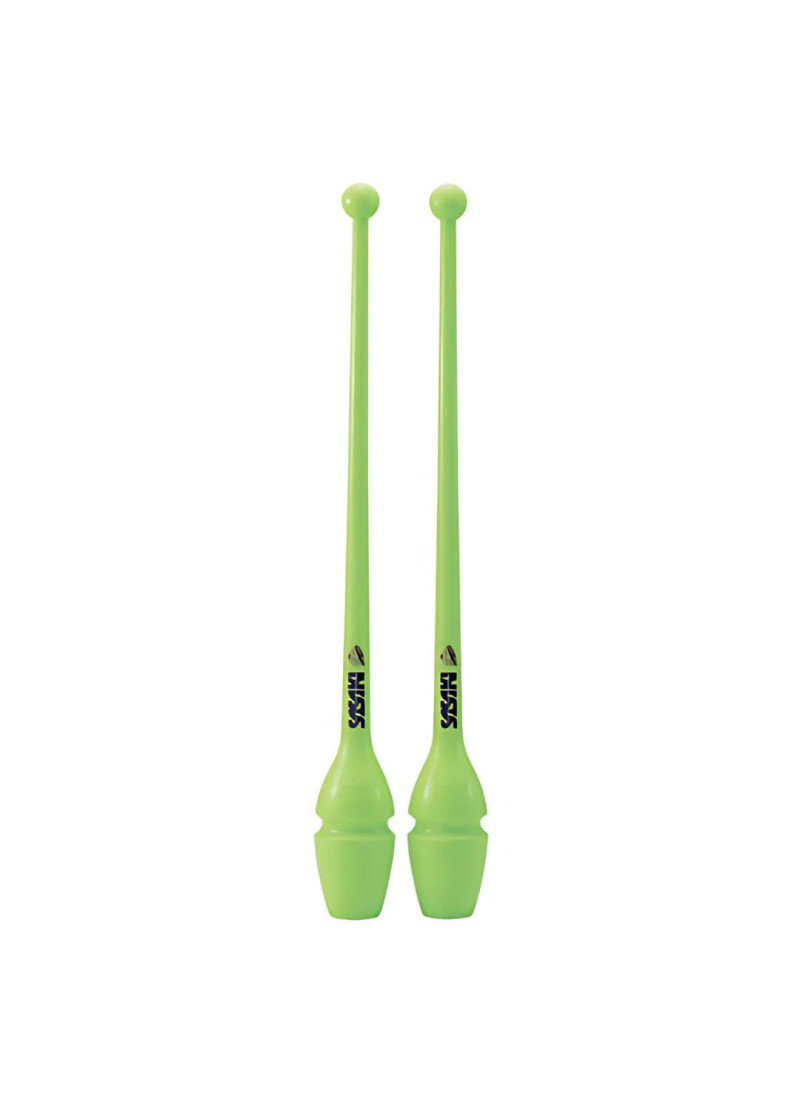 Clubs for gymnastics SASAKI NEW FIG M-34JKH, 40.5 rubber, Luminous Green (LMG), 40.5cm, 150g