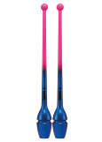 Clubs for gymnastics SASAKI NEW FIG M-34JKGH, 40.5 rubber, Fresh Pink x LapisBlue (FRPxLPBU), 40.5cm, 150g