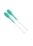 Clubs for gymnastics SASAKI NEW FIG M-34JKGH, 40.5 rubber, White x PepermintGreen (WxPEG), 40.5cm, 150g